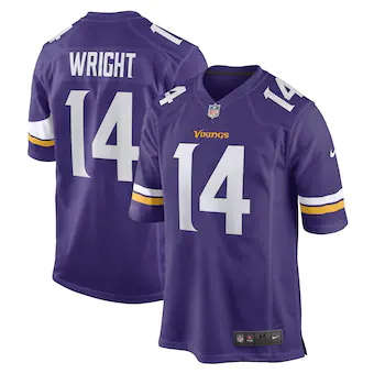 mens nike ryan wright purple minnesota vikings game player 